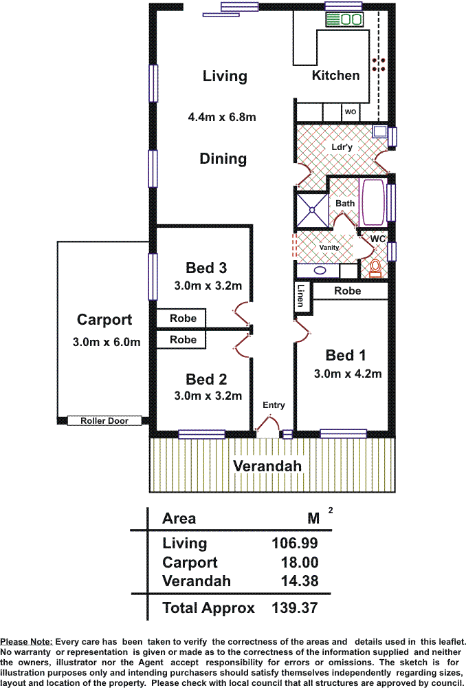 Floorplan of Homely house listing, 44 Claxton Way, Burton SA 5110