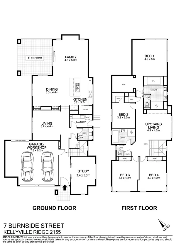 Floorplan of Homely house listing, 7 Burnside St St, Kellyville Ridge NSW 2155
