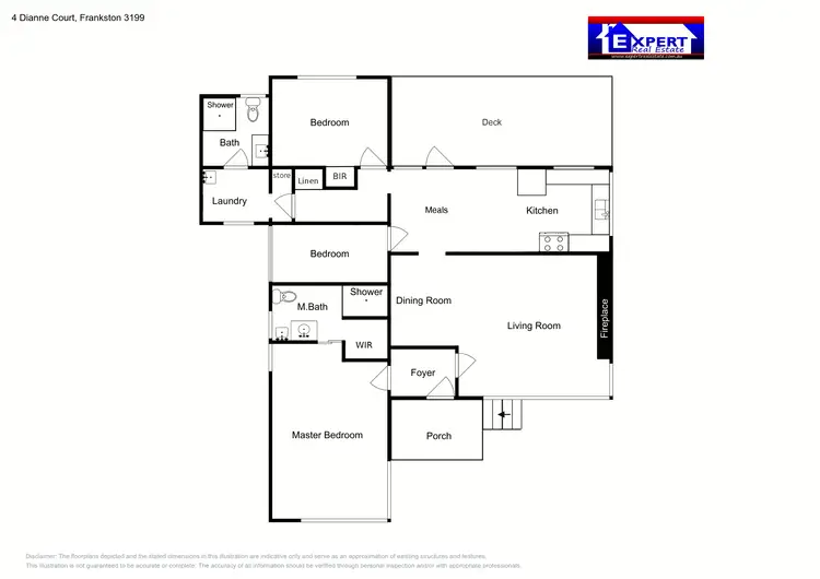 Floorplan of Homely house listing, 4 Dianne Ct, Frankston VIC 3199