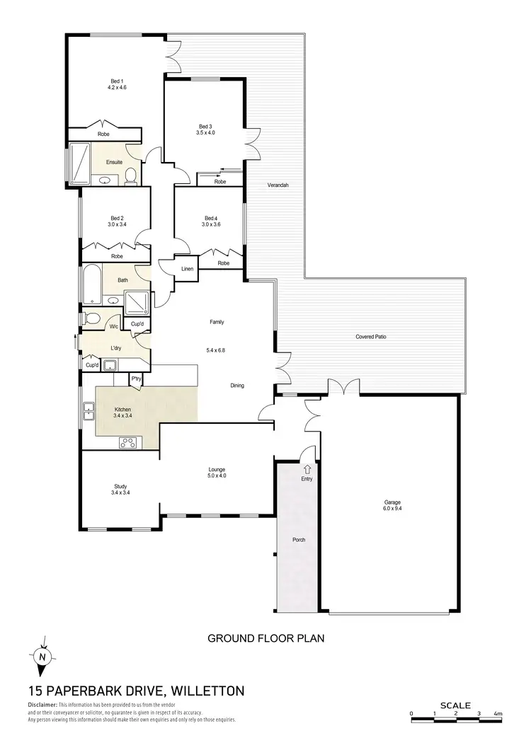 Floorplan of Homely house listing, 15 Paperbark Drive, Willetton WA 6155