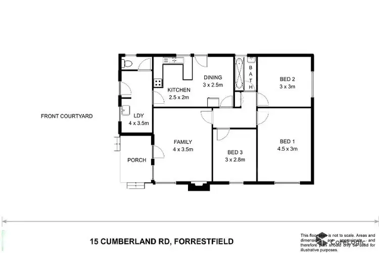 Floorplan of Homely house listing, 15 Cumberland Rd, Forrestfield WA 6058