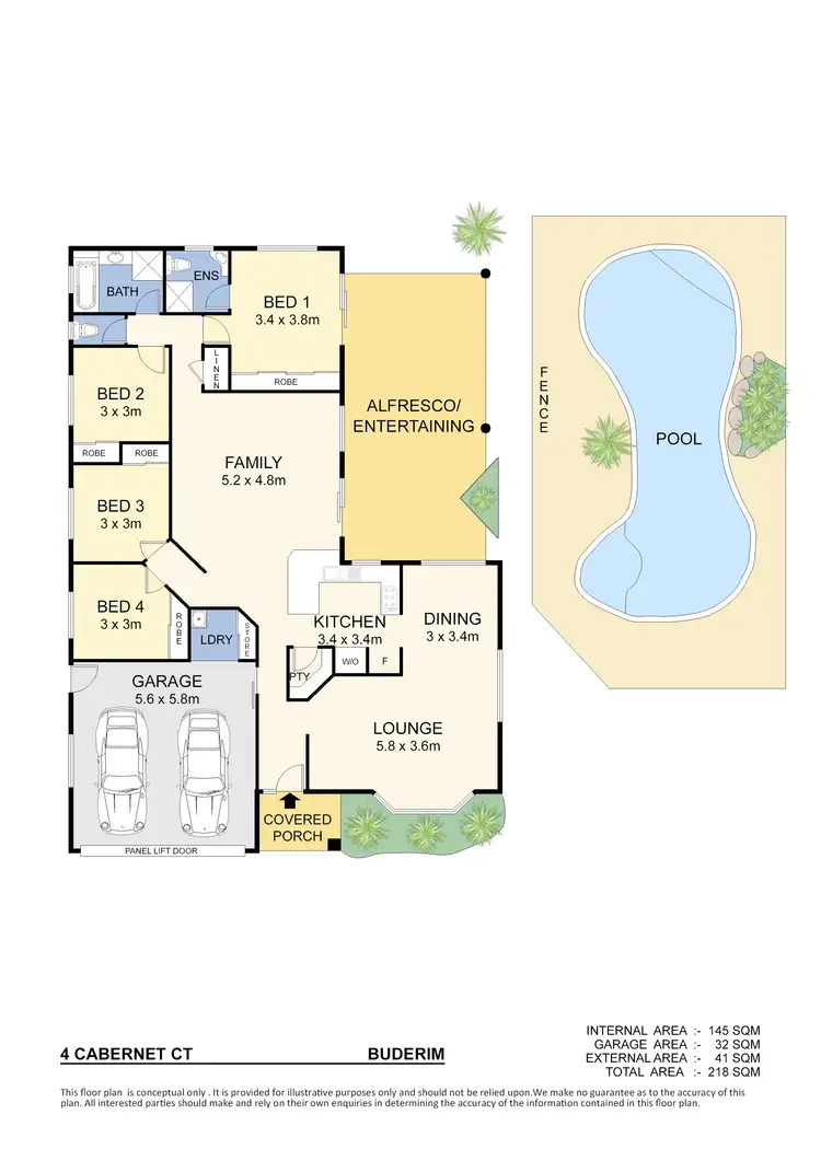 Floorplan of Homely house listing, 4 Cabernet Ct, Buderim QLD 4556