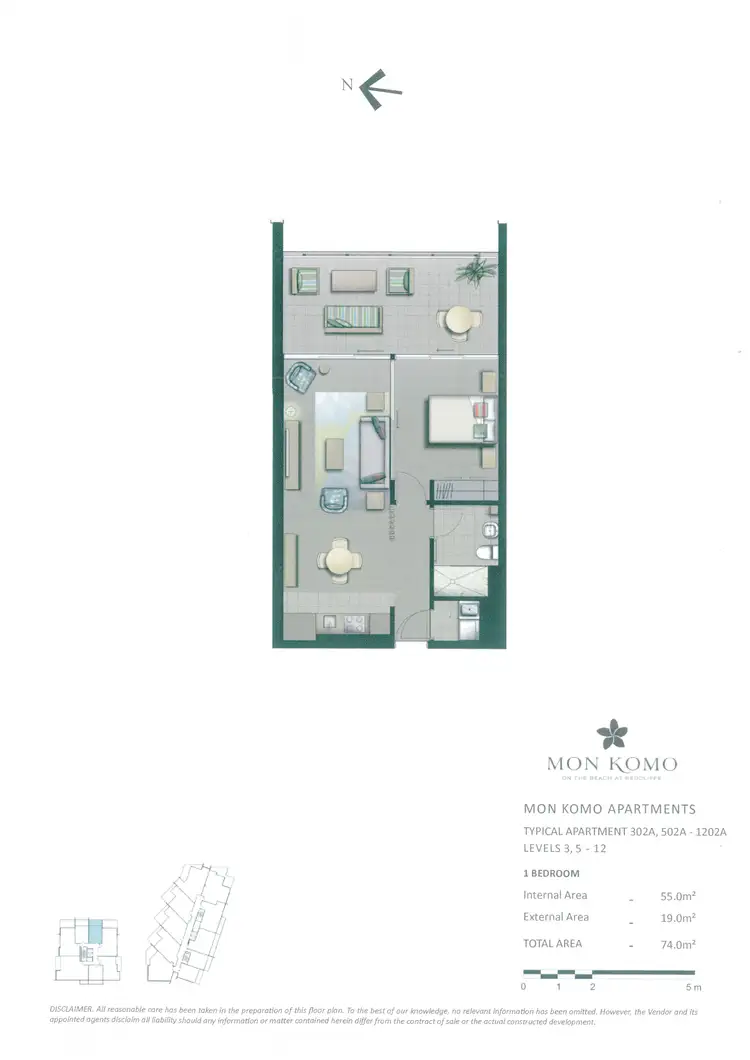 Floorplan of Homely unit listing, 1002/101 Marine Pde, Redcliffe QLD 4020
