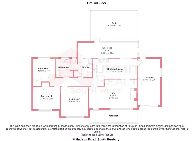 Floorplan of Homely house listing, 8 Hudson Road, South Bunbury WA 6230