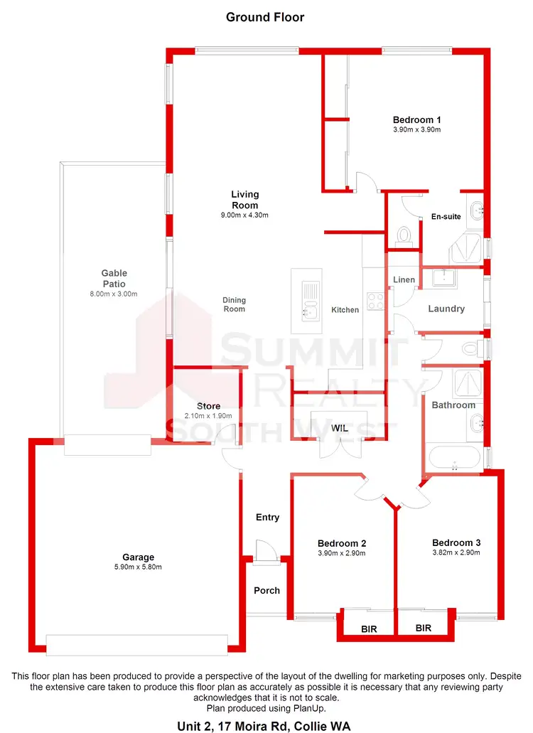 Floorplan of Homely unit listing, 2/17 Moira Rd, Collie WA 6225