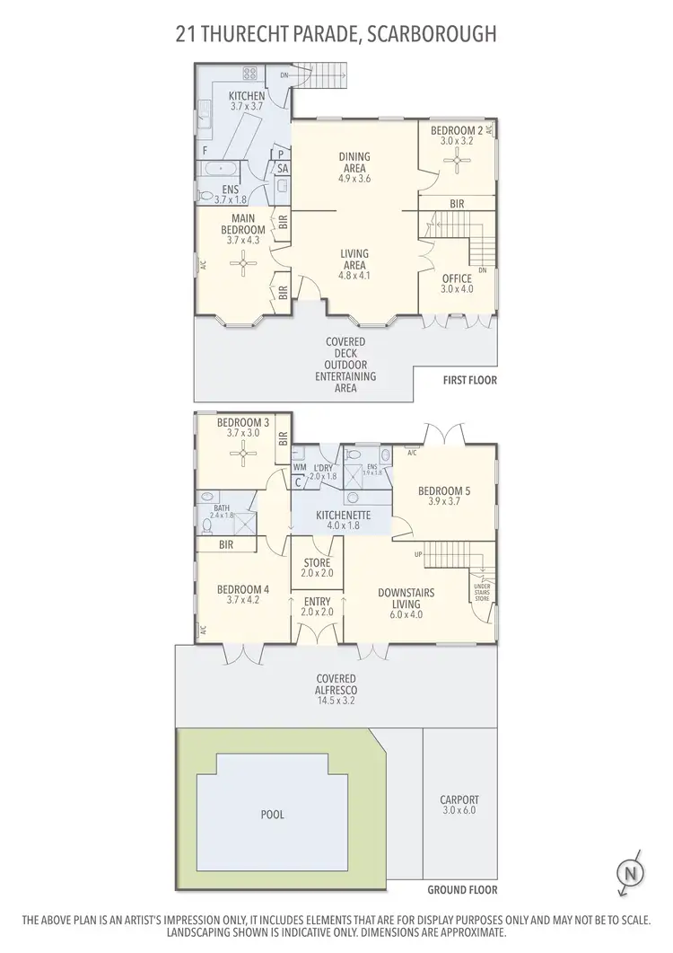 Floorplan of Homely house listing, 21 Thurecht Pde, Scarborough QLD 4020