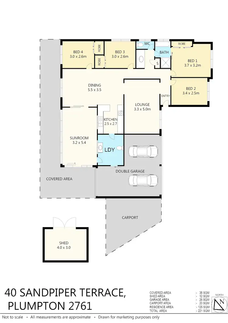 Floorplan of Homely house listing, 40 Sandpiper Tce, Plumpton NSW 2761