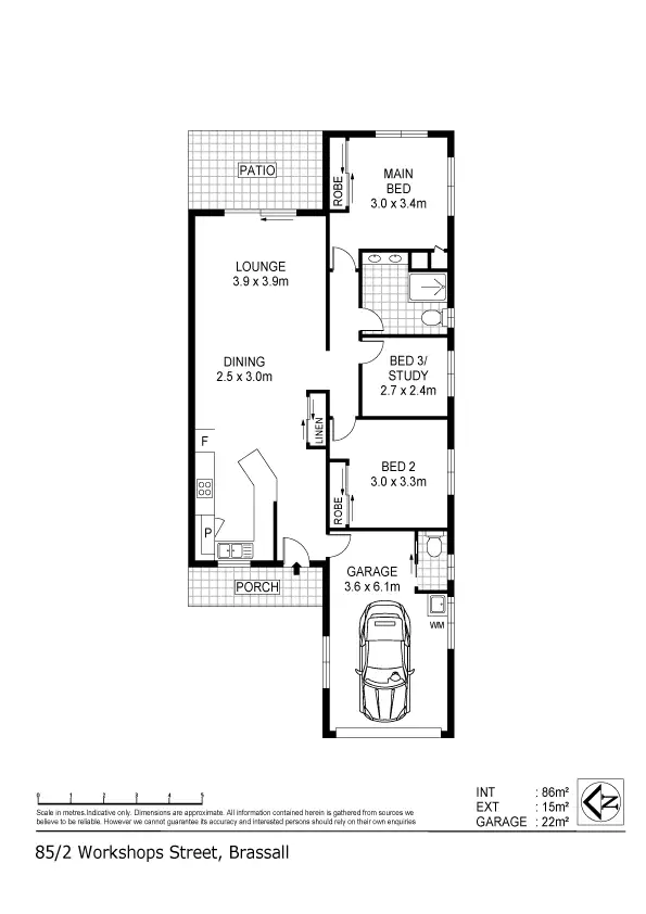 Floorplan of Homely unit listing, 85/2 Workshops St., Brassall QLD 4305