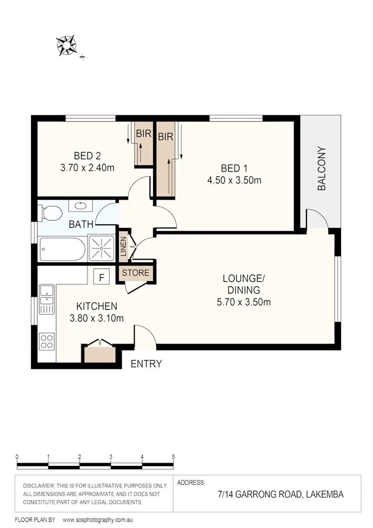 Floorplan of Homely unit listing, 7/14 Garrong Rd, Lakemba NSW 2195