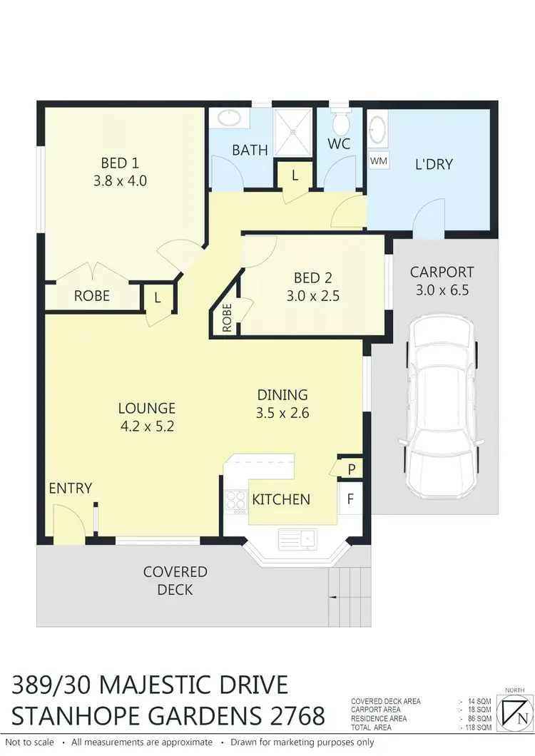 Floorplan of Homely house listing, 389/30 Majestic Dr, Stanhope Gardens NSW 2768
