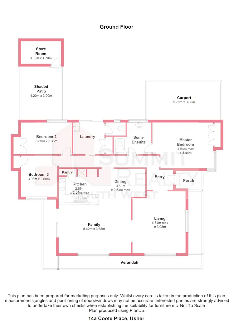Floorplan of Homely unit listing, 1/14 Coote Place, Usher WA 6230