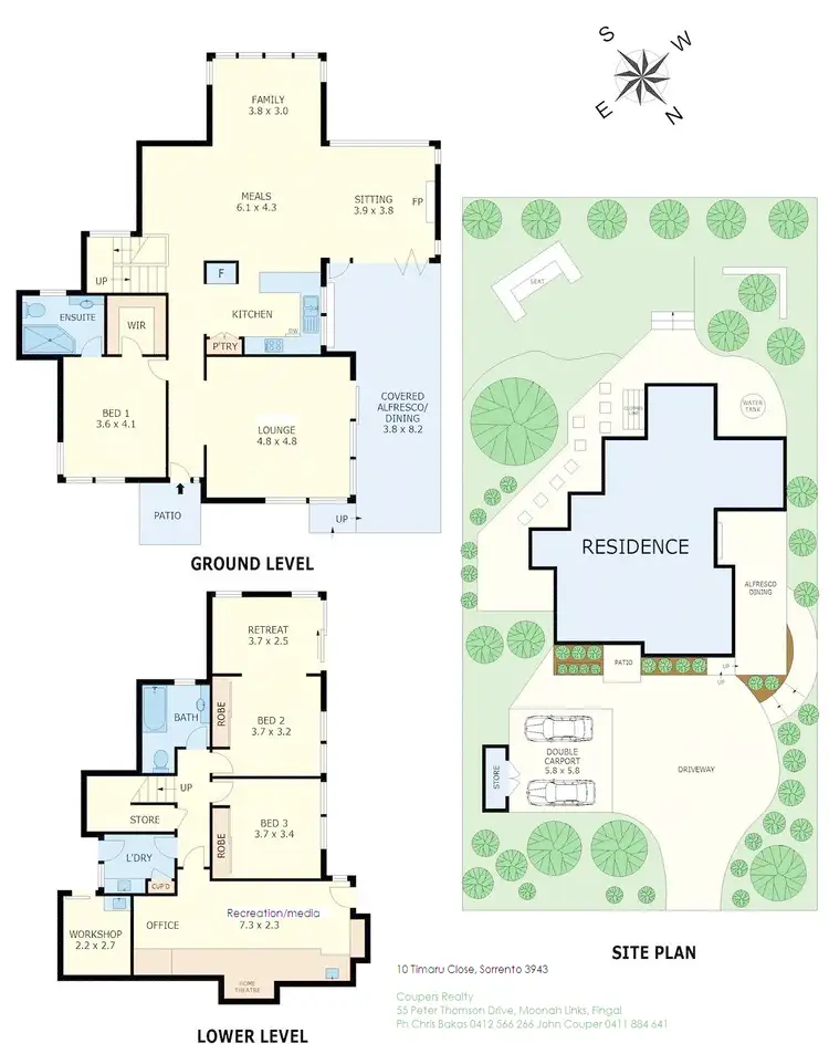 Floorplan of Homely house listing, 10 Timaru Cl, Sorrento VIC 3943