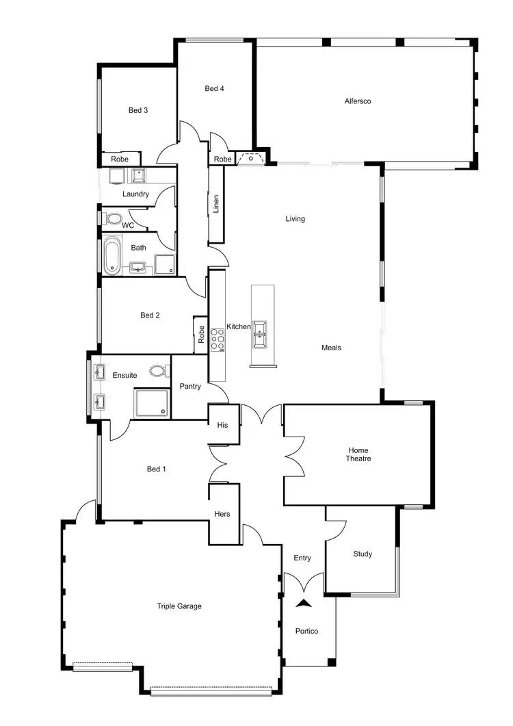 Floorplan of Homely house listing, 58 Gutmann Pkwy, Dalyellup WA 6230