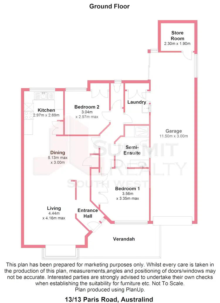 Floorplan of Homely unit listing, 13/13 Paris Rd, Australind WA 6233