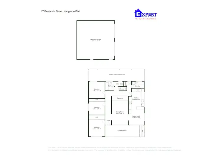 Floorplan of Homely house listing, 17 Benjamin St, Kangaroo Flat VIC 3555