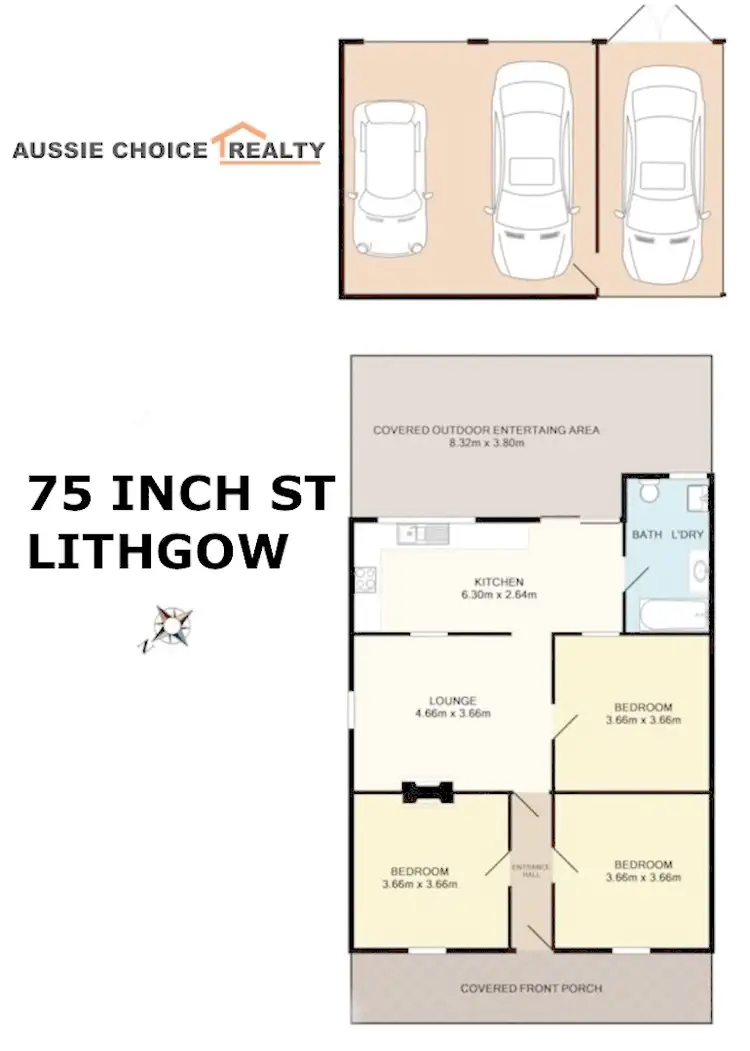 Floorplan of Homely house listing, 75 Inch St, Lithgow NSW 2790