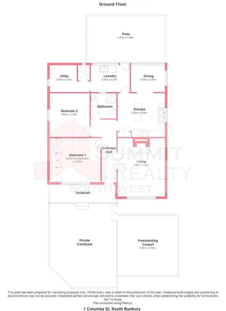 Floorplan of Homely house listing, 1 Columba Street, South Bunbury WA 6230
