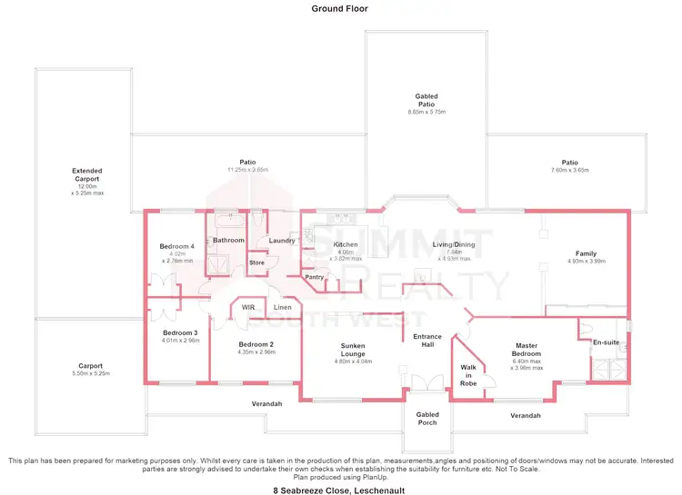 Floorplan of Homely house listing, 8 Seabreeze Cl, Leschenault WA 6233