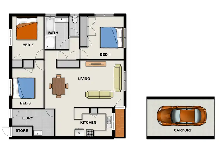 Floorplan of Homely townhouse listing, 6/51 Park Rd, Slacks Creek QLD 4127