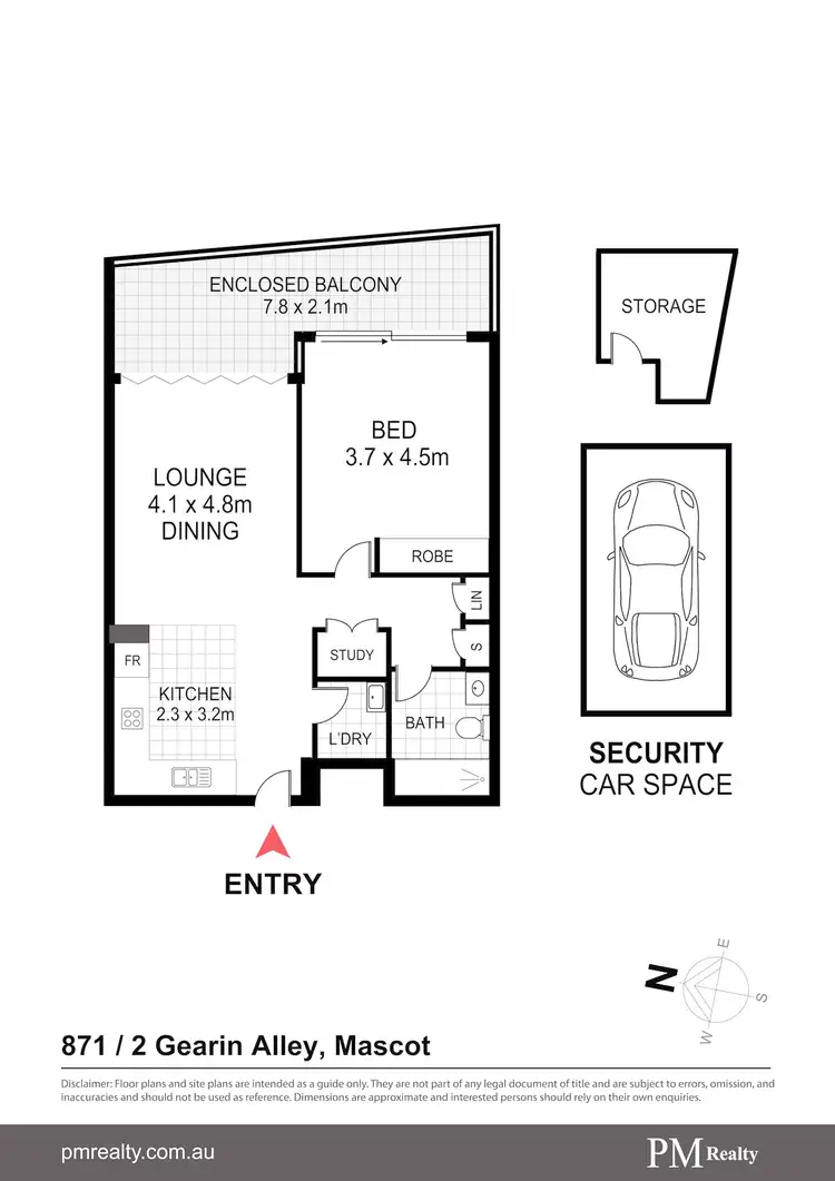 Floorplan of Homely apartment listing, 871/2 Gearin Alley, Mascot NSW 2020