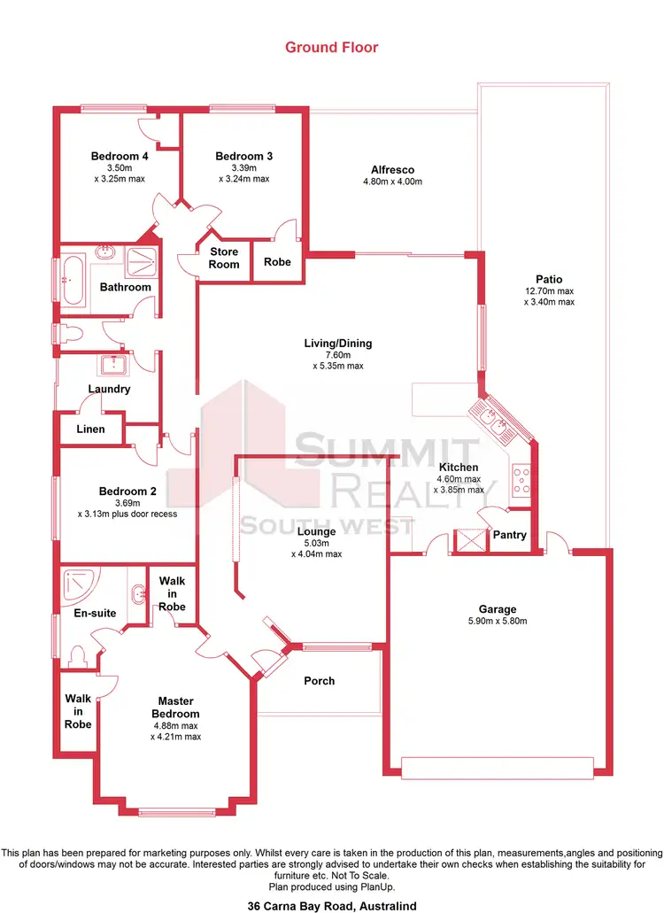 Floorplan of Homely house listing, 36 Carna Bay Road, Australind WA 6233