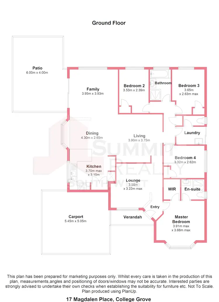 Floorplan of Homely house listing, 17 Magdalen Pl, College Grove WA 6230