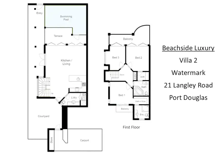 Floorplan of Homely unit listing, 2, Watermark/21 Langley Rd, Port Douglas QLD 4877