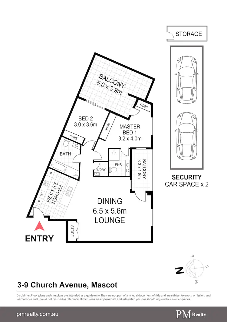 Floorplan of Homely apartment listing, 364/3-9 Church Ave, Mascot NSW 2020