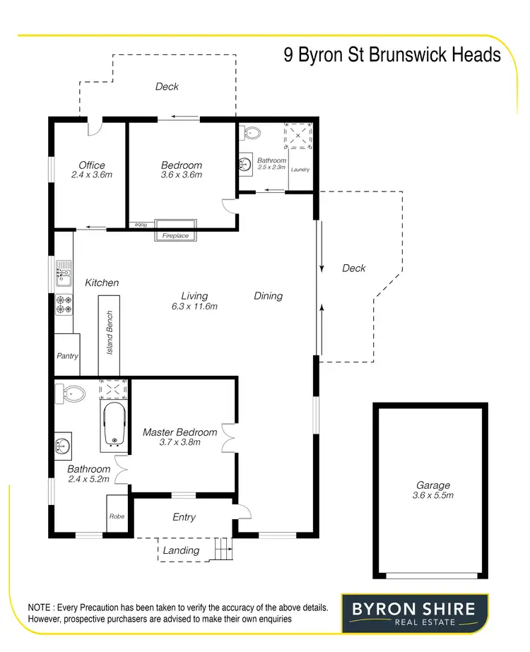 Floorplan of Homely house listing, 9 Byron St, Brunswick Heads NSW 2483