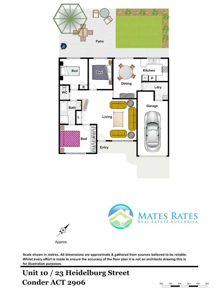 Floorplan of Homely townhouse listing, 10/23 Heidelberg St, Conder ACT 2906