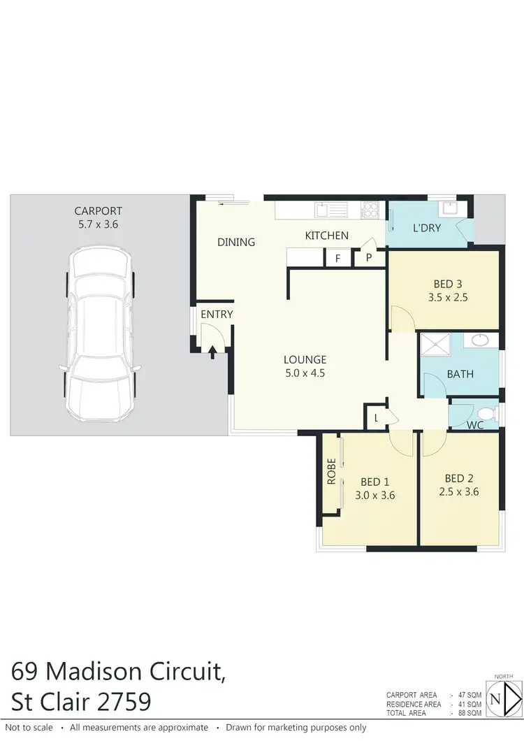 Floorplan of Homely house listing, 69 Madison Cct, St Clair NSW 2759