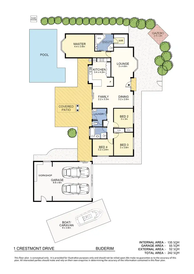 Floorplan of Homely house listing, 1 Crestmont Dr, Buderim QLD 4556