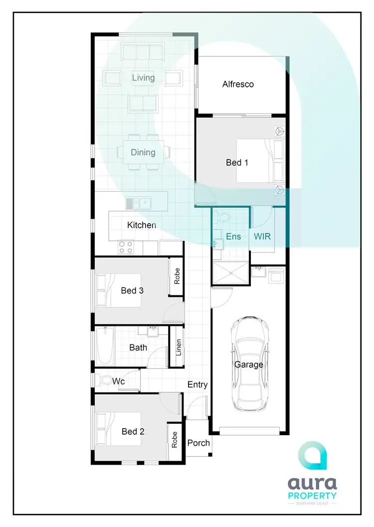 Floorplan of Homely terrace listing, 3 Blush St, Caloundra West QLD 4551