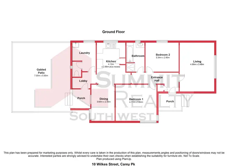 Floorplan of Homely house listing, 10 Wilkes Street, Carey Park WA 6230