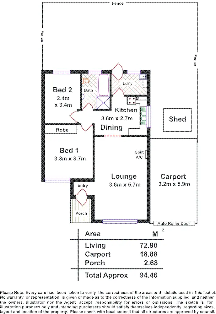 Floorplan of Homely unit listing, 3/2 Argent Pl, Payneham SA 5070