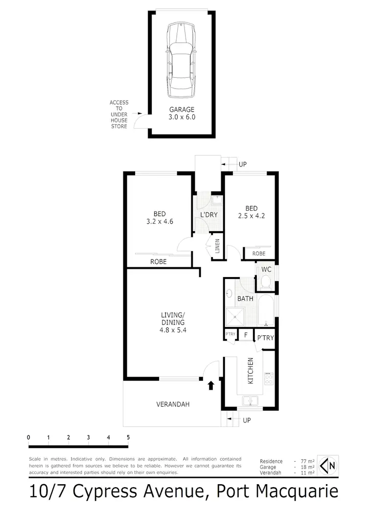 Floorplan of Homely unit listing, 10/7 Cypress Ave, Port Macquarie NSW 2444