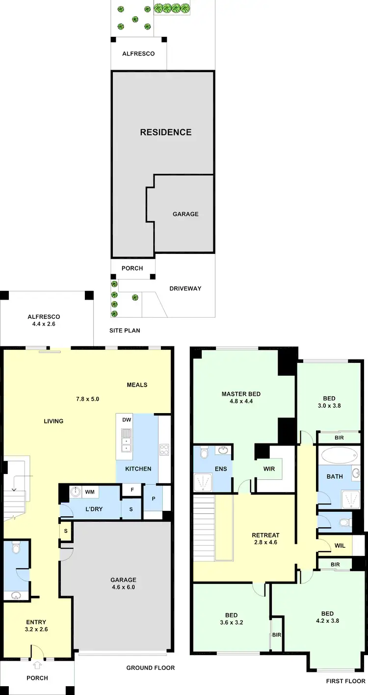 Floorplan of Homely townhouse listing, 12 Weemala Gr, Werribee VIC 3030