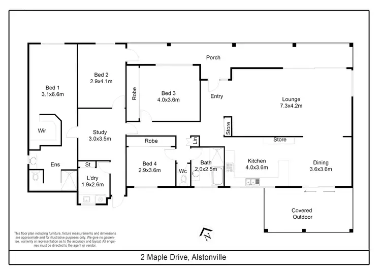 Floorplan of Homely house listing, 2 Maple Dr, Alstonville NSW 2477