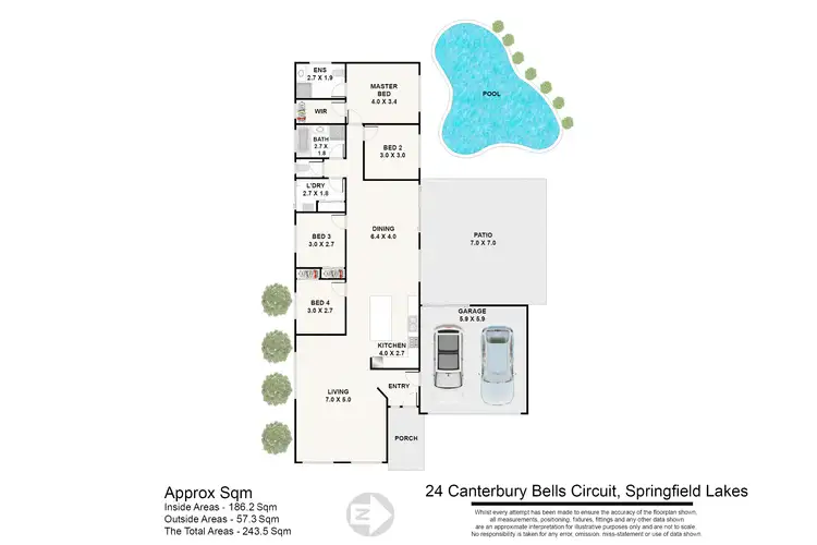 Floorplan of Homely house listing, 24 Canterbury Bells Circuit, Springfield Lakes QLD 4300