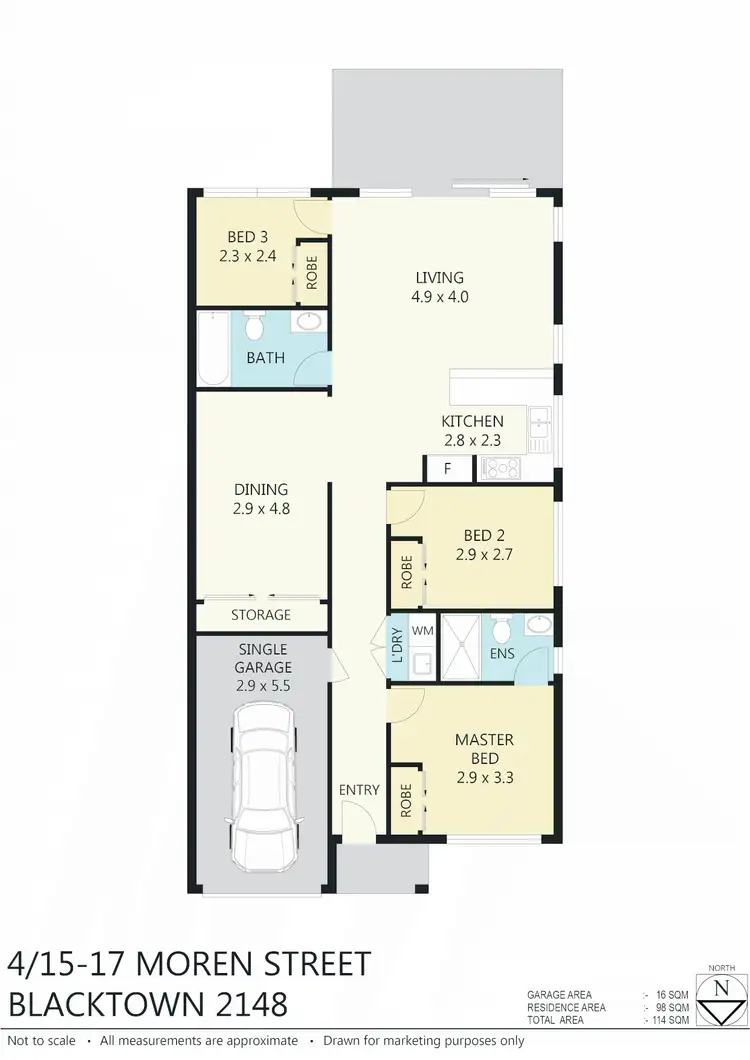 Floorplan of Homely villa listing, 4/15 Moren St, Blacktown NSW 2148