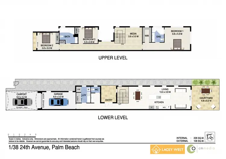Floorplan of Homely semi-detached listing, 1/38 Twenty Fourth Ave, Palm Beach QLD 4221