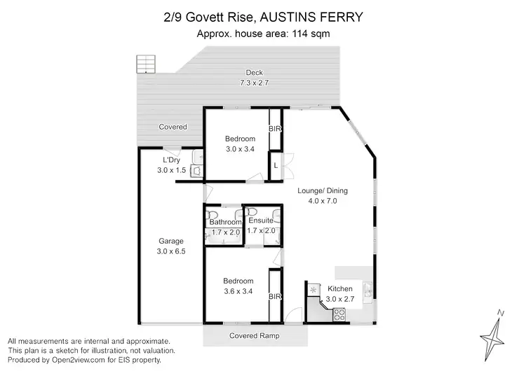 Floorplan of Homely unit listing, 2/9 Govett Rise, Austins Ferry TAS 7011