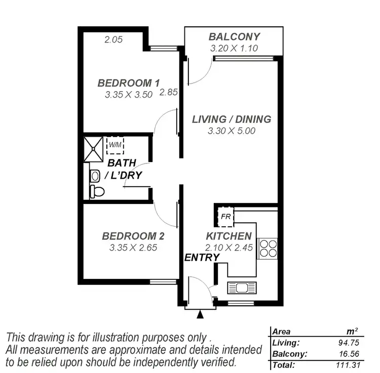 Floorplan of Homely unit listing, 58/2 Ayliffes Rd, St Marys SA 5042