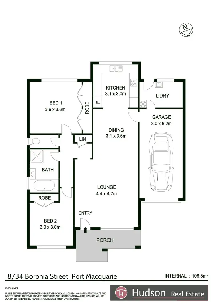 Floorplan of Homely villa listing, 8/34 Boronia Street, Port Macquarie NSW 2444