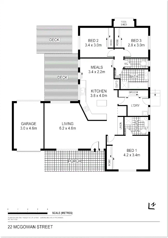 Floorplan of Homely house listing, 22 McGowan Street, Long Gully VIC 3550