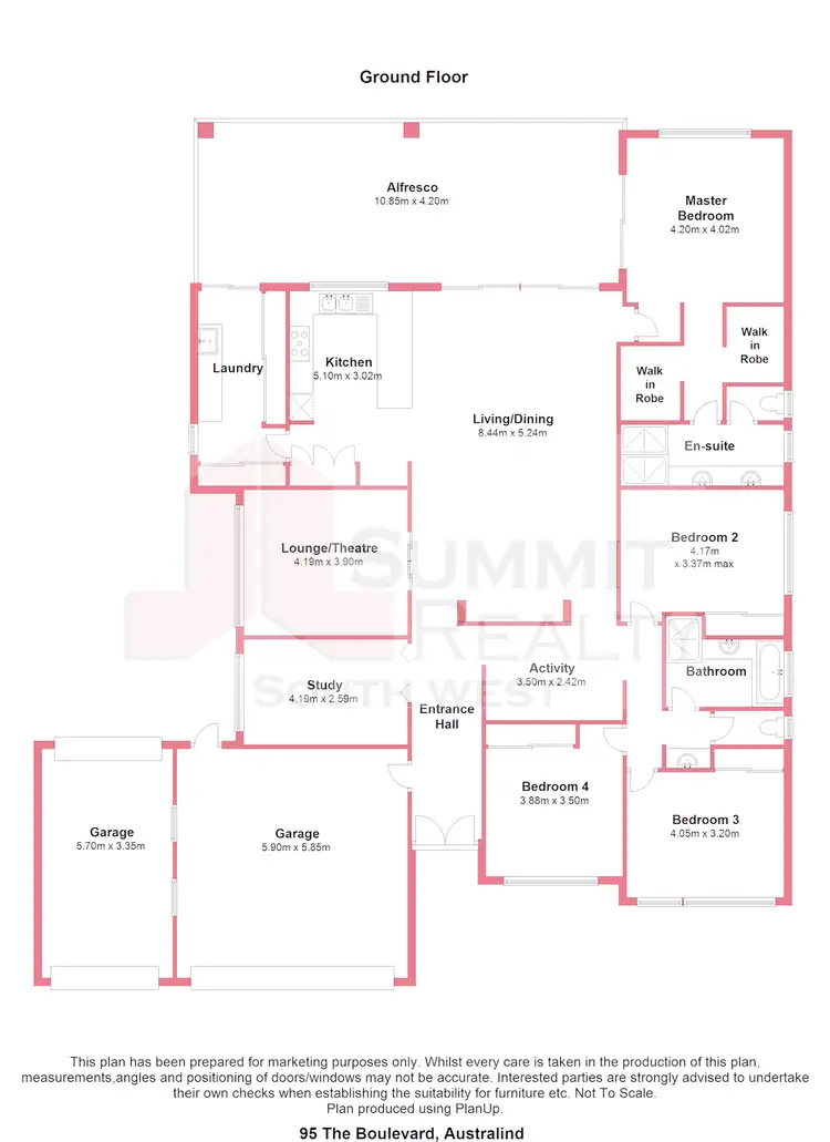 Floorplan of Homely house listing, 95 The Boulevard, Australind WA 6233
