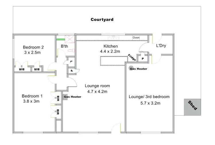 Floorplan of Homely unit listing, 21 Smythe St, Benalla VIC 3672