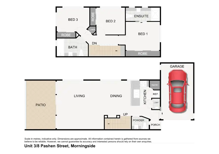 Floorplan of Homely townhouse listing, 3/8 Pashen St, Morningside QLD 4170