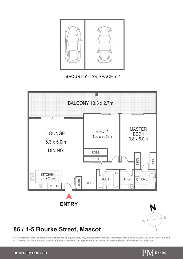 Floorplan of Homely apartment listing, 86/1-5 Bourke St, Mascot NSW 2020