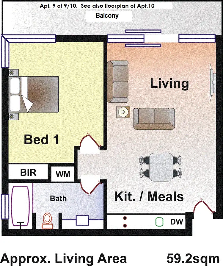Floorplan of Homely apartment listing, 50 Peter Thomson Drive, Fingal VIC 3939